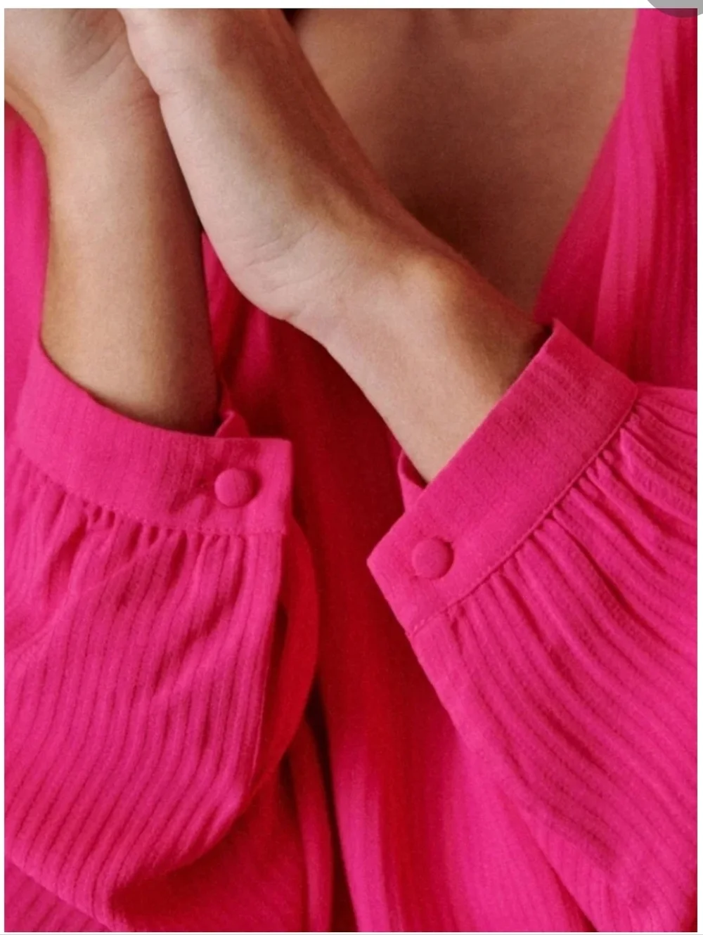 Sezane Abelia Wrap Blouse In Pink - Picture 3 of 12
